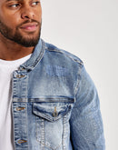 Smoke Rise Overspray Denim Jacket