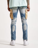 Smoke Rise Belted Cargo Fashion Denim Jeans