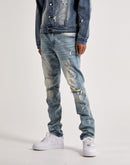 Smoke Rise Stacked Flare With Zipper Jeans