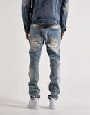 Smoke Rise Stacked Flare With Zipper Jeans