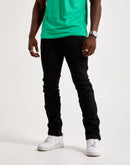 Smoke Rise Stacked Flare With Zipper Jeans