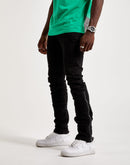 Smoke Rise Stacked Flare With Zipper Jeans