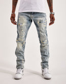 Smoke Rise Bleached Rip & Repair Jeans