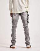 Smoke Rise Denim Moto Cargo Pants