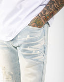 Smoke Rise Rip Off Denim Shorts