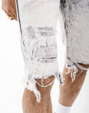 Smoke Rise Rip Off Denim Shorts