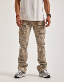Smoke Rise Utility Stacked Flared Cargo Pants