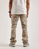 Smoke Rise Utility Stacked Flared Cargo Pants