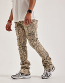 Smoke Rise Utility Stacked Flared Cargo Pants