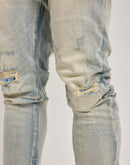 Smoke Rise Vintage Wash Distressed Slim Denim Jeans