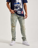 Smoke Rise Rip & Repair Distressed Slim Denim Jeans