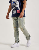 Smoke Rise Rip & Repair Distressed Slim Denim Jeans
