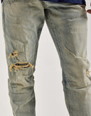 Smoke Rise Rip & Repair Distressed Slim Denim Jeans