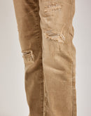 Smoke Rise Wave Effect Straight Denim Jeans