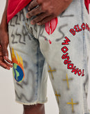 Embellish Nyc Rip-Off Denim Shorts