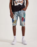 Embellish Nyc Rip-Off Denim Shorts