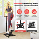 Steppers for Exercise Twist Stair Stepper Workout Equipmen-Black