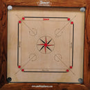Surco Vintage Carrom Board with Coins, Striker & Powder, 8mm Kikar Wood
