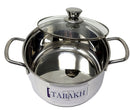 Tabakh Stainless Steel Casserole With Glass Lid 22cm
