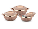 TABAKH Dignity Insulated Hot Pot Set 3pc (2500-3500-5000ml) Rose Beige