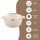TABAKH Fancy Insulated Casserole Hot Pot Hot Pack Food Warmer 3 Pieces Set, 2500ml+3500ml+5000ml