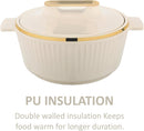 TABAKH Fancy Insulated Casserole Hot Pot Hot Pack Food Warmer 3 Pieces Set, 2500ml+3500ml+5000ml