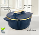 TABAKH Fancy Insulated Casserole Hot Pot Hot Pack Food Warmer 3 Pieces Set, 2500ml+3500ml+5000ml