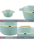 TABAKH Fancy Insulated Casserole Hot Pot Hot Pack Food Warmer 3 Pieces Set, 2500ml+3500ml+5000ml