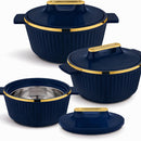 TABAKH Fancy Insulated Casserole Hot Pot Hot Pack Food Warmer 3 Pieces Set, 2500ml+3500ml+5000ml