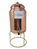 TABAKH Pure Hammered Copper Water Dispenser With Stand 10 Liter