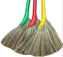 TABAKH Vietnam Hand Made Straw Soft Broom with Colored Handle 12" Head Width, 40" Overall Length 1 pc