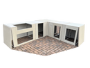 Segmental Kitchen Island- Lexington
