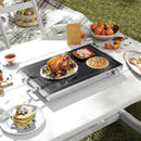 Food Warmer with Adjustable Temperature, Electric Warming Tray with Cool-Touch Handles for Parties
