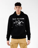 True Religion Metallic Buddah Pullover Fleece Hoodie