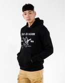 True Religion Metallic Buddah Pullover Fleece Hoodie