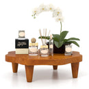 16 Inches Teak Wood Pedestal Stand for Aroma and Snacks