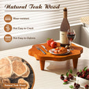16 Inches Teak Wood Pedestal Stand for Aroma and Snacks