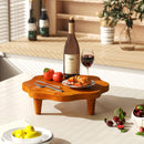 16 Inches Teak Wood Pedestal Stand for Aroma and Snacks