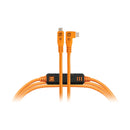 Tether Tools TetherPro Optima 10G USB-C, 15’ Orange - Right Angle