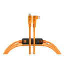 Tether Tools TetherPro Optima 10G USB-C, 10’ Orange - Right Angle (Inline TetherBoost)