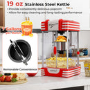 Theater Style Countertop Popcorn Maker With Stainless Steel Kettle-Red