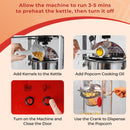 Theater Style Countertop Popcorn Maker With Stainless Steel Kettle-Red