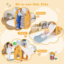 Foldable Slide With Basketball Hoop and Buffer Zone for Kids Aged 3+ Years Old