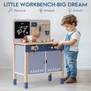 Wooden Toy Workbench - Misty Blue