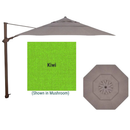 Treasure Garden, 11.5 Foot Aluminum Manual Octagon Cantilever Umbrella, Kiwi on Bronze