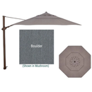 Treasure Garden, 11.5 Foot Aluminum Manual Octagon Cantilever Umbrella, Boulder on Bronze