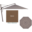 Treasure Garden, 13 Foot Aluminum Manual Lift Octagon Cantilever Umbrella, Mocha on Bronze