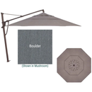 Treasure Garden, 13 Foot Aluminum Manual Lift Octagon Cantilever Umbrella, Boulder on Bronze