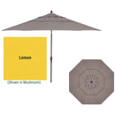 Treasure Garden, 11 Foot Double Vent Crank Lift Round Market Umbrella, Lemon on Bronze