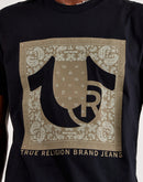 True Religion Paisley Horseshoe Logo Tee